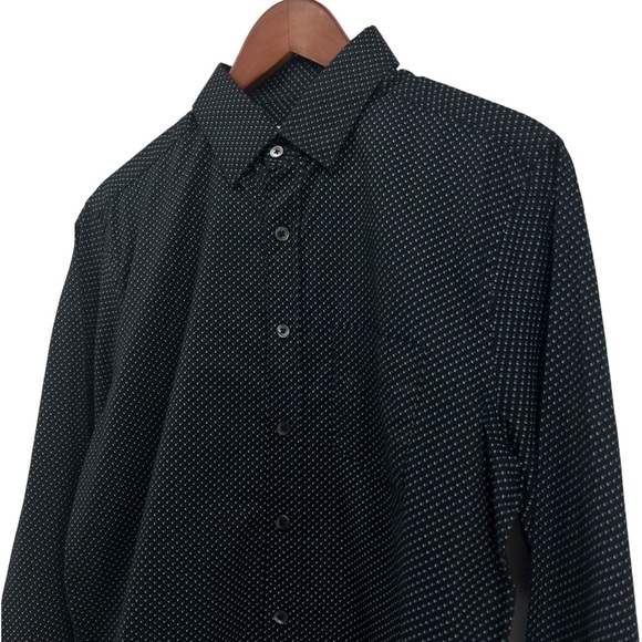 Gant Mens Button Down Shirt Black Design Long Sleeve size Medium 10451 - Picture 3 of 6